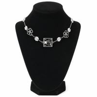 Image 1 of Rosedale Choker│Microchip Circuit Board Pendant Choker – Beaded Stainless Steel Chain 