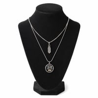 Image 1 of Caledonia Necklace │Microchip Circuit Board Pendant Necklace with Quartz Crystal – Tech Jewelry