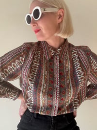 Image 2 of Vintage Classic Long Sleeve Paisley Shirt 