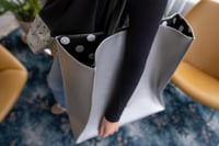 Image 3 of Large handmade shopping bag - silver