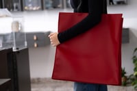 Image 3 of Large handmade shopping bag - Red