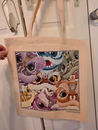 Lion Dance Selfie Scramble Tote Bag