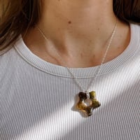 Image 2 of Brown Glass Pendant Necklace