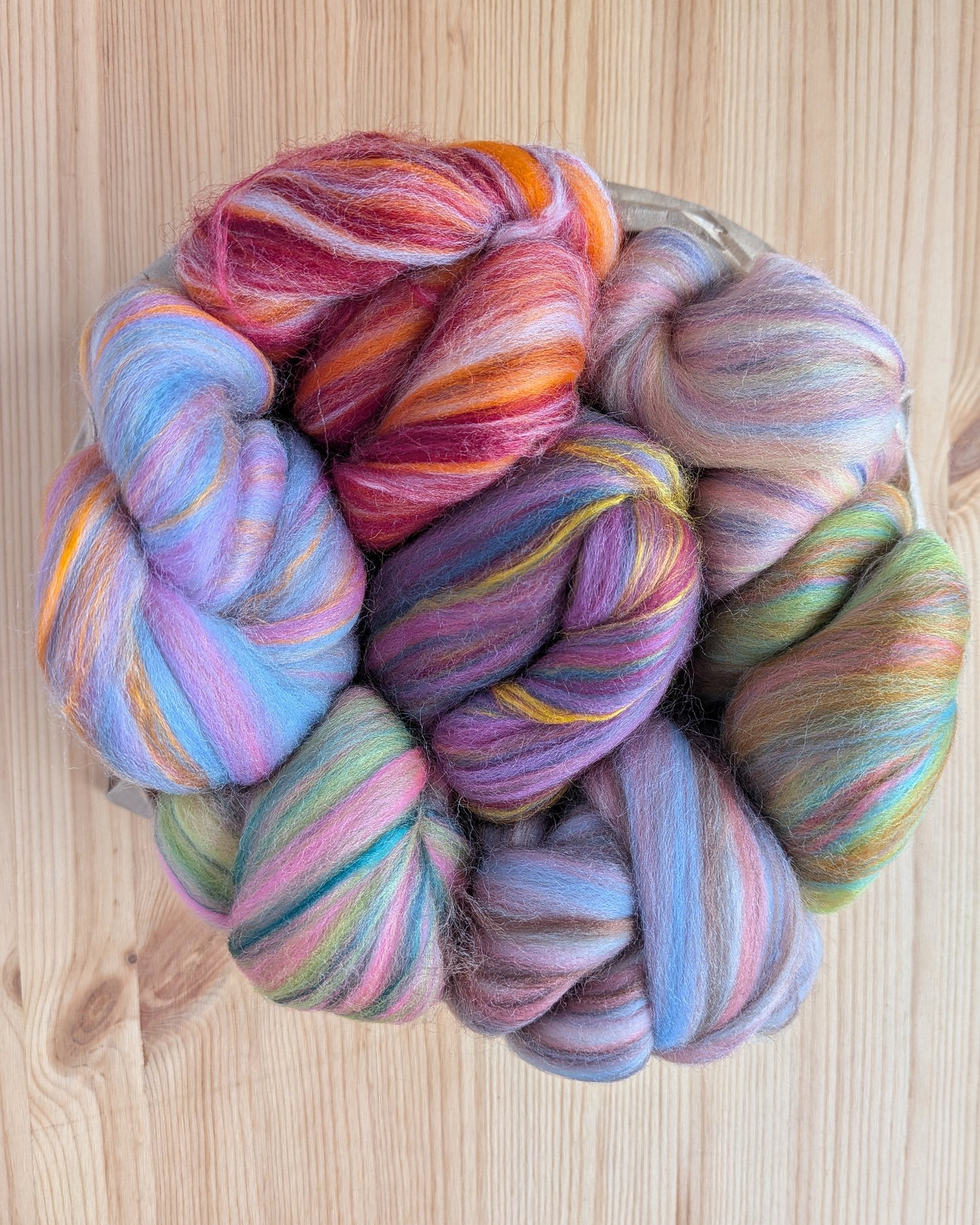 Image of Roving wool bundles - blended colours