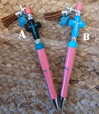 Jesus / Turtle Beaded Pens 