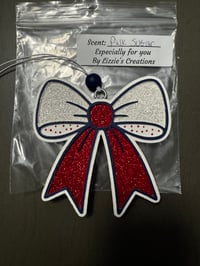 Red white blue bow
