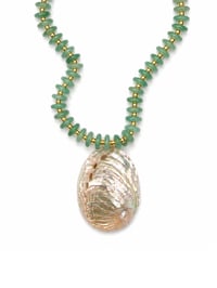 Image 1 of The Concha Necklace ~ Seafoam Green