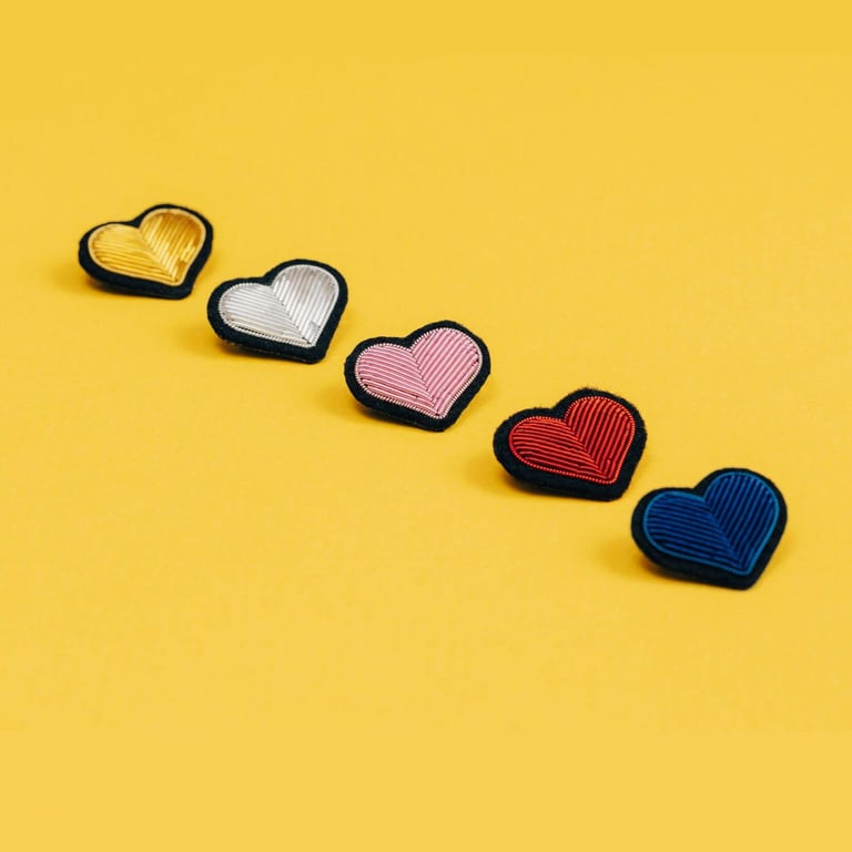 BROCHE BRODÉE COEUR - MACON & LESQUOY (PLUSIEURS MODÈLES) Image 10