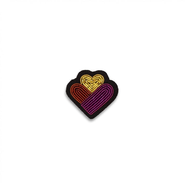 BROCHE BRODÉE COEUR - MACON & LESQUOY (PLUSIEURS MODÈLES) Image 3
