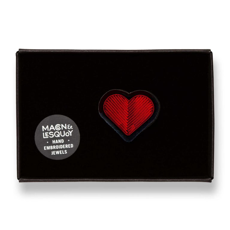 BROCHE BRODÉE COEUR - MACON & LESQUOY (PLUSIEURS MODÈLES) Image 14