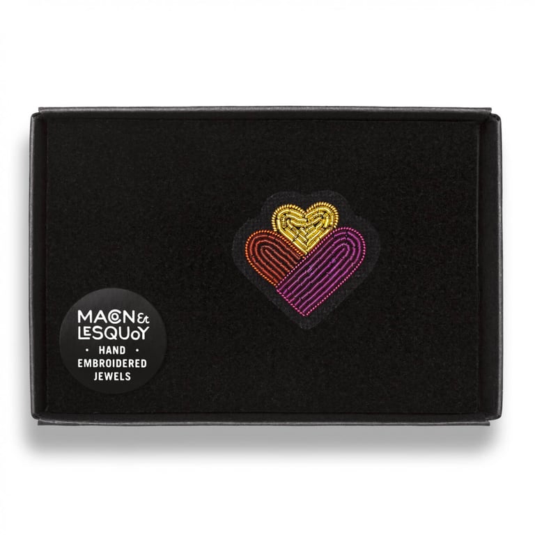 BROCHE BRODÉE COEUR - MACON & LESQUOY (PLUSIEURS MODÈLES) Image 16