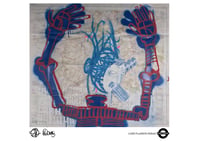 Image 1 of A3 Giclée Art Print — LONE FLANEUR FREAK — collaboration with Sam Kerridge and Marc Craig