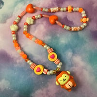 Image 1 of Cute Kawaii Animal in PJs Kandi Necklace