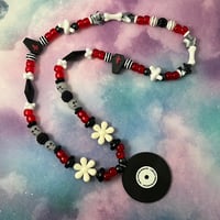 Image 1 of Black Retro Record Kandi Necklace
