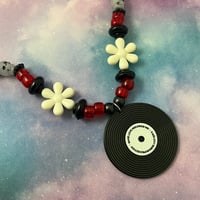 Image 2 of Black Retro Record Kandi Necklace