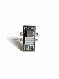 Image 1 of Spadina │Microchip Circuit Board Ring – Adjustable Stainless Steel Tech Jewelry