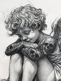 Image 2 of La prochaine bêtise ( Pencil on thick paper ) 25/20cm, Created in Paris, France. World shipping