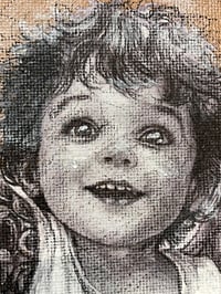 Image 4 of Demain c’est loin. ( 31/ 38 cm ) Pencil on canvas, Created in Paris, France. (World sipping  )