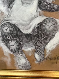 Image 5 of Demain c’est loin. ( 31/ 38 cm ) Pencil on canvas, Created in Paris, France. (World sipping  )