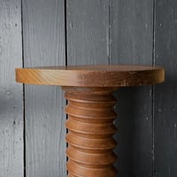 Image 3 of Art Deco Side Table or Plinth in Charles Dudouyt Style, Turned Wood, France (Reserved)