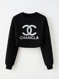 Chancla Sweatshirt Silver cropped