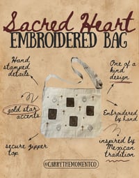 Sacred Heart Embroidered Bag