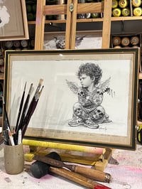 Image 1 of Bad mood Str.  ( Pencil on thick paper ) 31/46cm, Made in Paris, France. World shipping.