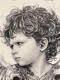 Image 3 of Bad mood Str.  ( Pencil on thick paper ) 31/46cm, Made in Paris, France. World shipping.