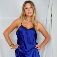 Image 1 of blue silk dress