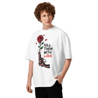 Image 3 of Kill Love #WithLove Unisex organic oversized high neck t-shirt
