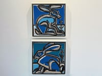 Image 2 of Blue Rabbit (Left) by America Martin