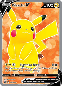 Pikachu V (Full Art) - SWSH09: Brilliant Stars - Near Mint