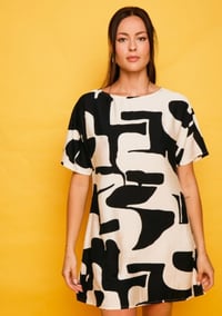Vestido corto B/N