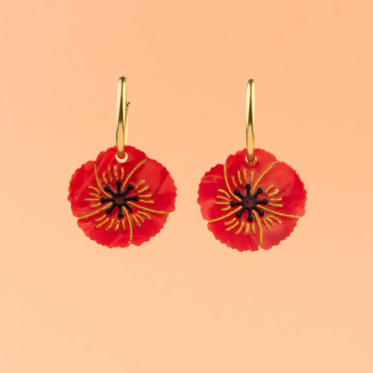 PAIRE DE BOUCLE D'OREILLES FLEURS - COUCOU SUZETTE ® (PLUSIEURS MODÈLES) Image 13
