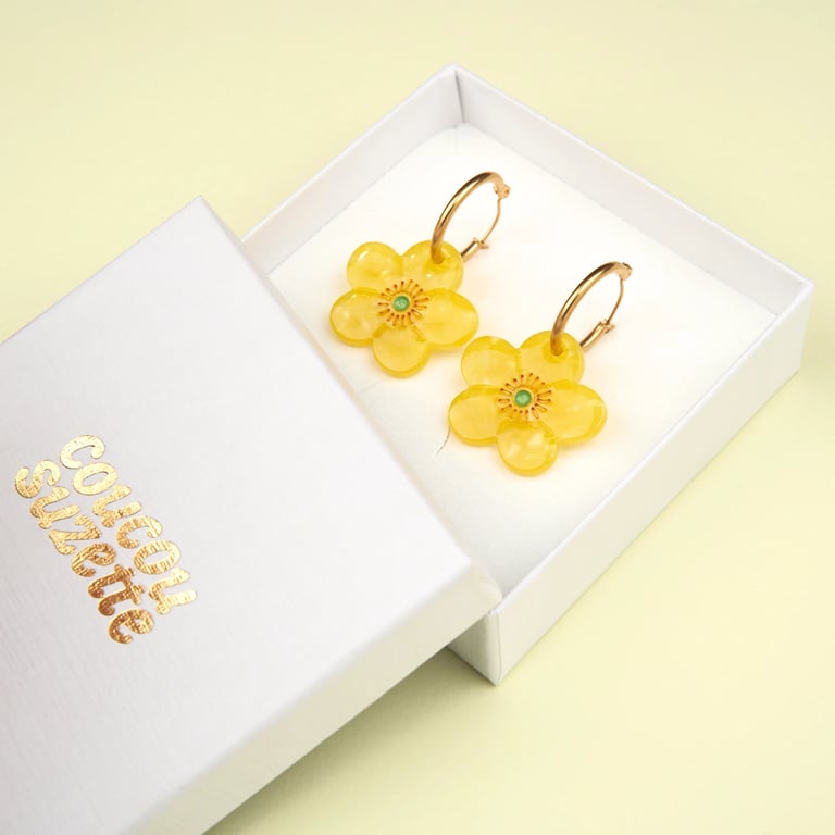 PAIRE DE BOUCLE D'OREILLES FLEURS - COUCOU SUZETTE ® (PLUSIEURS MODÈLES) Image 9