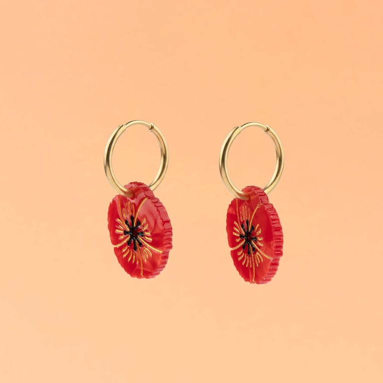 PAIRE DE BOUCLE D'OREILLES FLEURS - COUCOU SUZETTE ® (PLUSIEURS MODÈLES) Image 14