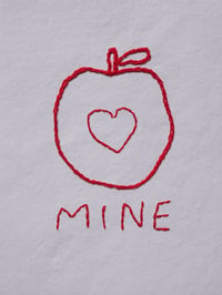 Image 4 of Mine (My Apple) Hand Embroidered Card