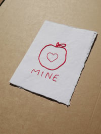 Image 5 of Mine (My Apple) Hand Embroidered Card