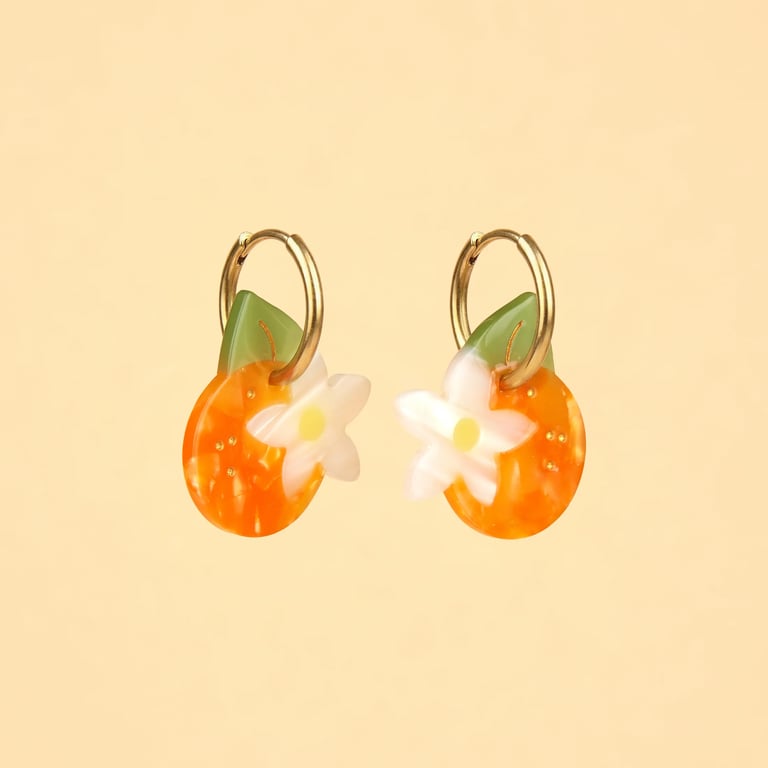 PAIRE DE BOUCLE D'OREILLES FRUITS - COUCOU SUZETTE ® (PLUSIEURS MODÈLES) Image 7