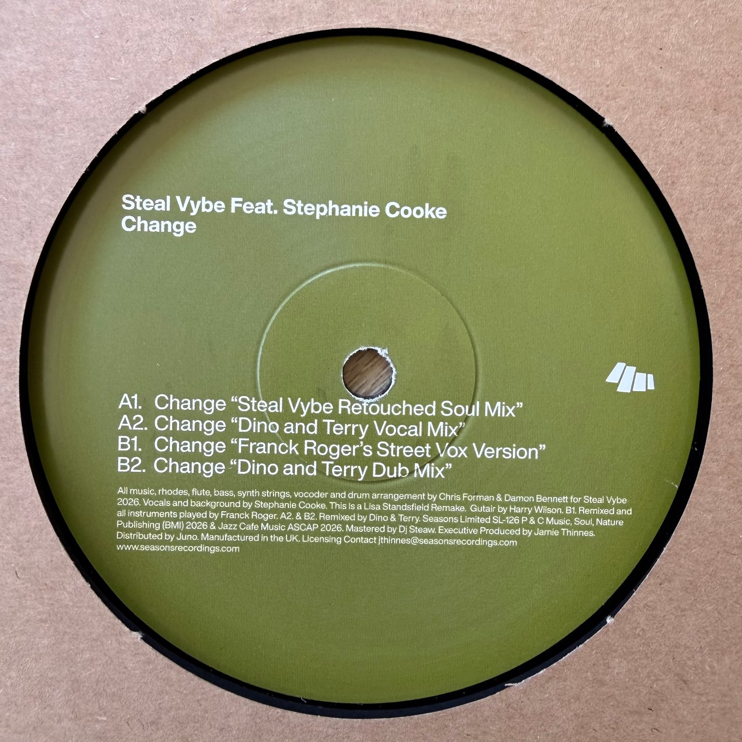 Image of Steal Vybe Featuring Stephanie Cooke 'Change' Franck Roger, Dino & Terry Mixes