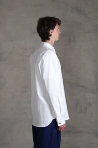 Image 7 of BED SHIRT - white chambray