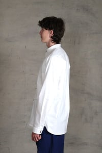 Image 8 of BED SHIRT - white chambray