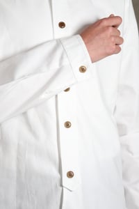 Image 15 of BED SHIRT - white chambray