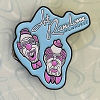 Image 2 of AT RANDOM Milwaukee 1.5" Clown Pair Soft Enamel Pin