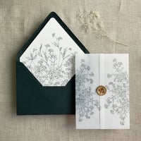 Image 10 of adorable flowers PACK of 10 - vellum wraps + envelope liners for A7 euro flap envelope
