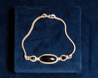 Image 1 of Vintage Black Onyx Bracelet