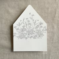 Image 2 of Adorable flowers printed envelope liner for A7 euro flap envelope PACK of 10