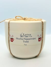 Image 1 of Mocha Peppermint Wooden Wick Candle 
