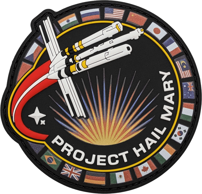 Project Hail Mary Parody PVC Morale Patch (Similar Design Used in Film)