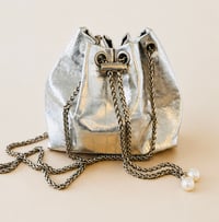Image 1 of Draw-string mini chain bucket bags